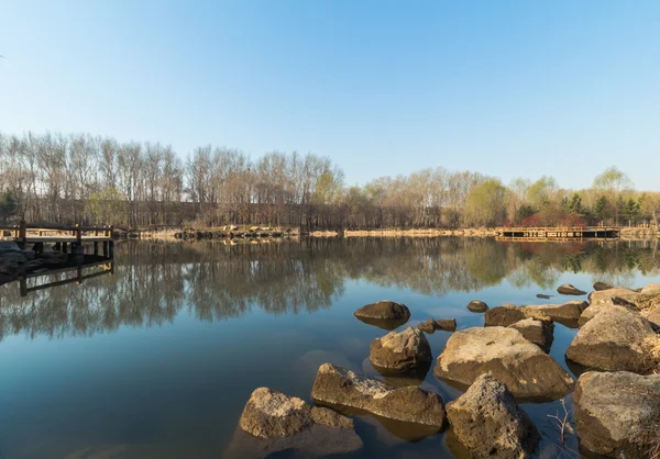 Jilin moon göl manzarası