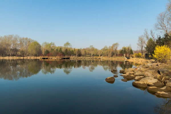 Jilin moon göl manzarası