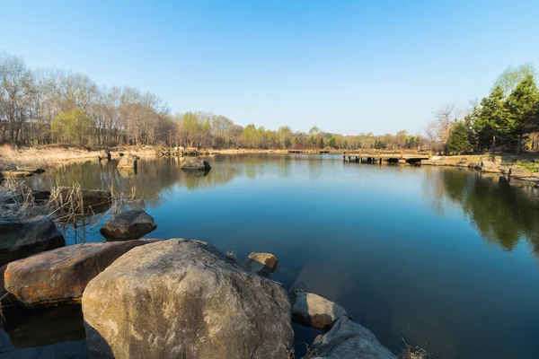 Jilin moon göl manzarası