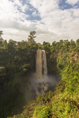 Nakuru yakınlarındaki şelale. Thompson düştü. Kenya, Afrika