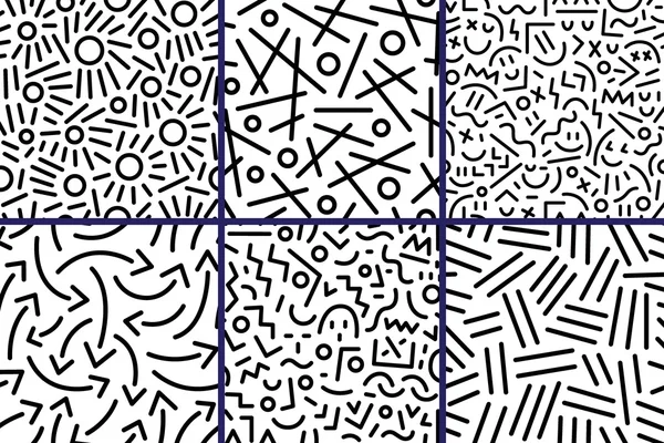 Абстрактные бесшовные шаблоны с линиями — стоковый вектор