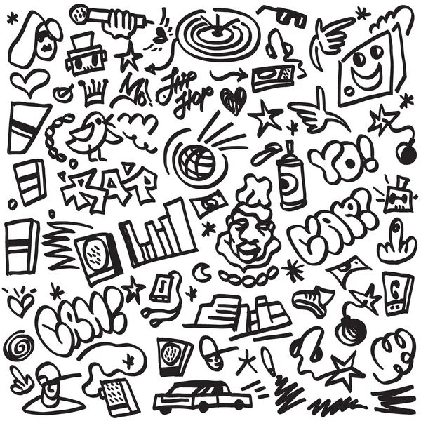 Rap-Doodles — Stockvektor