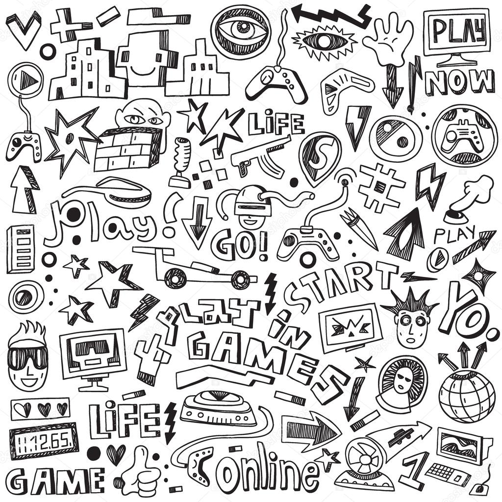 Doodle Video Games Royalty-Free Images, Stock Photos & Pictures