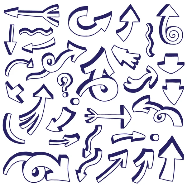 Pijlen doodles — Stockvector