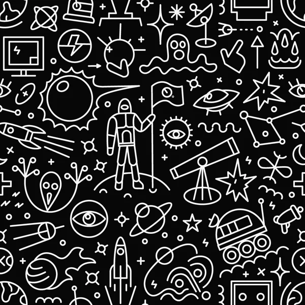 Space - seamless pattern — Wektor stockowy