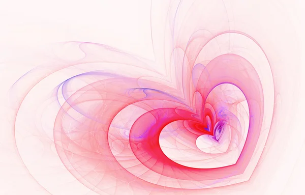 Abstract fractal background, heart, love, spiral — Stock Photo, Image