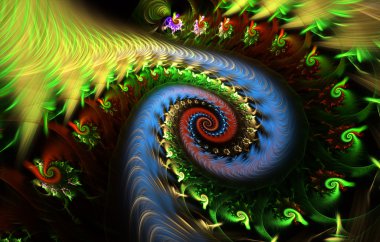 fraktal arka plan, sarmal