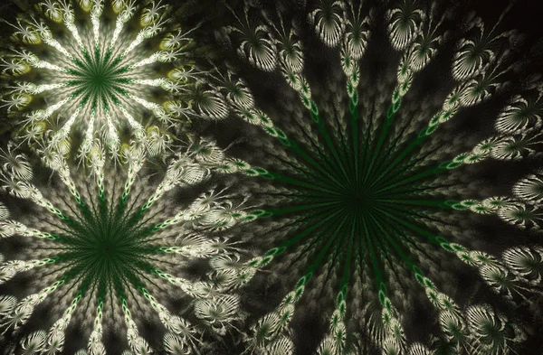 Çok renkli simetrik fraktal desen olarak çiçek