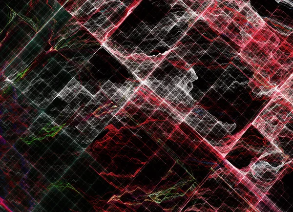 Technologisch strukturierter Hintergrund. 3D Fraktale Grafiken. Wissenschafts- und Technologiekonzept. — Stockfoto