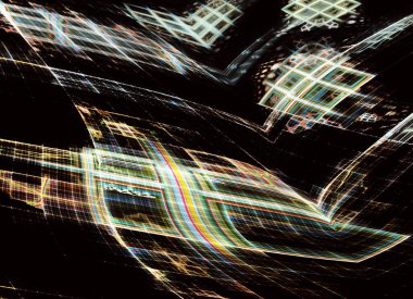 Teknolojik dokulu arka plan. Fraktal grafikler. Bilim ve teknoloji kavramı.