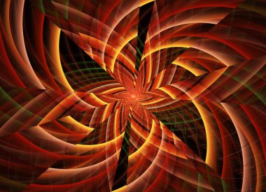 Aydınlatma efektiyle soyut renk dinamik desenli arka plan. Fraktal spiral. Fraktal sanat