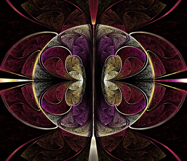 Çok renkli simetrik fraktal desen — Stok fotoğraf