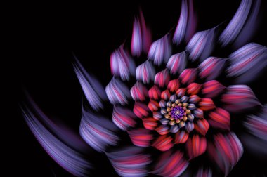 soyut fraktal arka plan, sarmal, çiçek