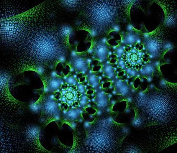Abstrait fond fractal, spirale, fleur — Photo