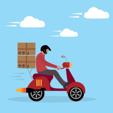 Teslimat çocuk binmek Scooter hizmeti