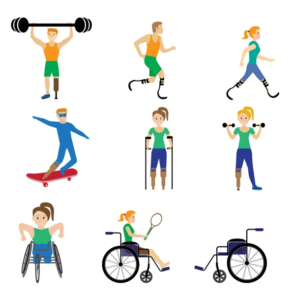 Handicap sportspellen — Stockvector