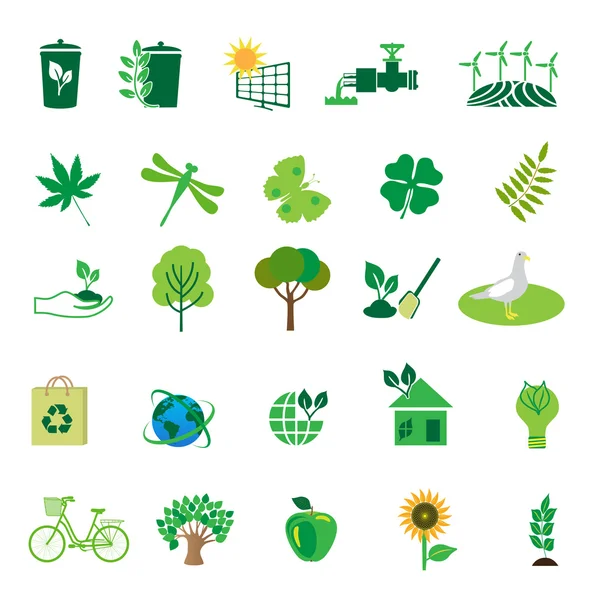 Umweltschutz mit Logos — Stockvektor