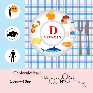 D vitamini beslenme Infographic 