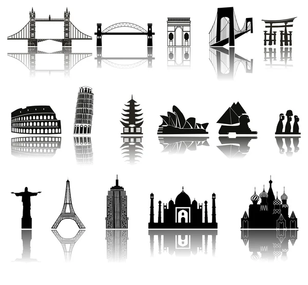 Set of icons (buildings, ancient, history) — Stock Vector