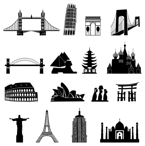 Set of icons (buildings, ancient, history) — Stock Vector