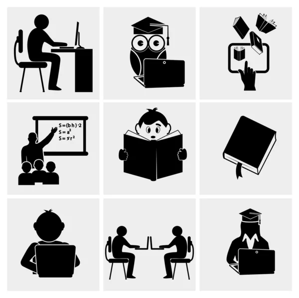 Education icons set. — Stock Vector