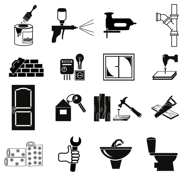 Building Icons Set — Stock Vector