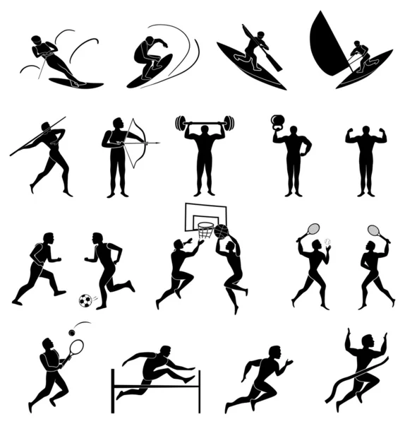 Idrett og friidrettsikon – stockvektor