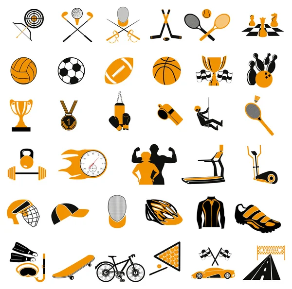 Colección icono de deportes — Vector de stock