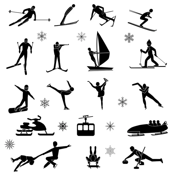 Aantal sportieve pictogrammen — Stockvector