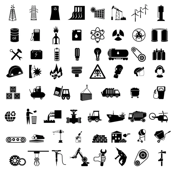 Conjunto de iconos industriales — Vector de stock