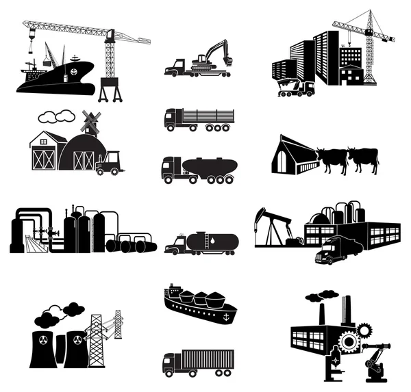 Fábrica de construcción industrial — Vector de stock