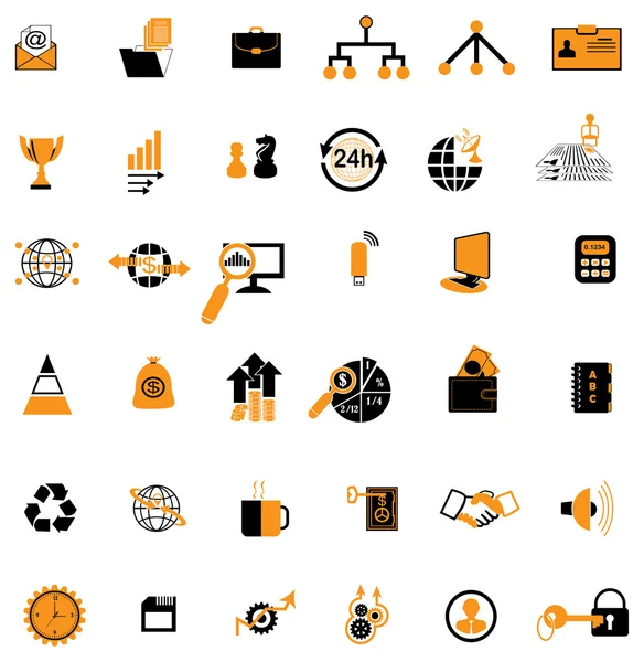 Data analytic icons set — Stock Vector