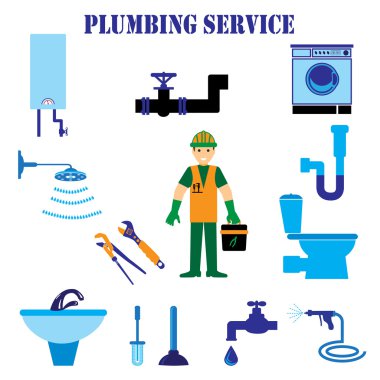 Onarım sıhhi tesisat sembolleri