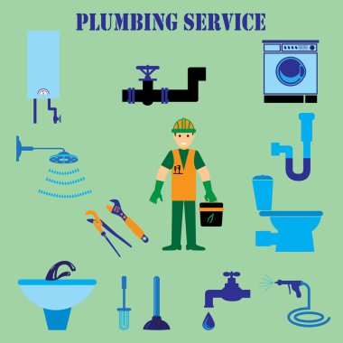 Onarım sıhhi tesisat sembolleri