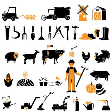 Tarım ve tarım simgeler.