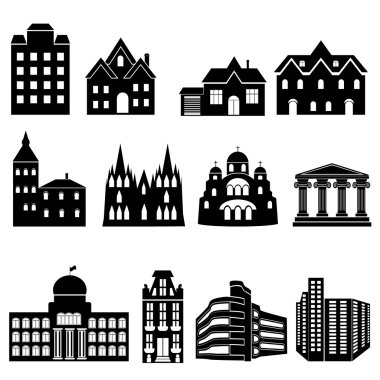 Bina web Icons set vektör