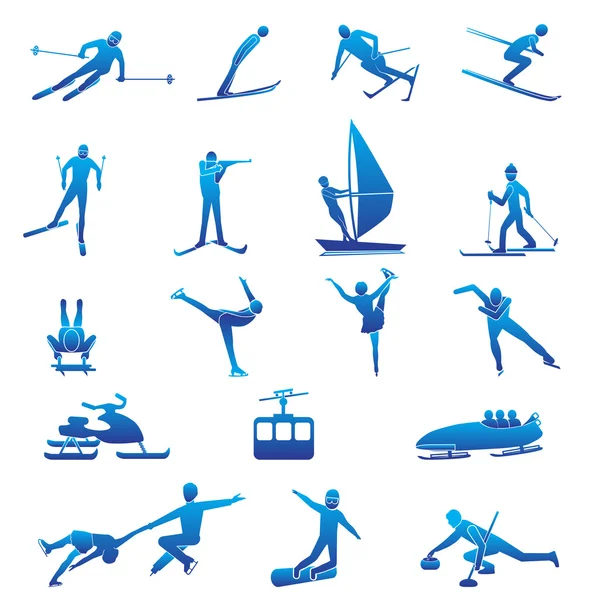 Aantal sportieve pictogrammen — Stockvector