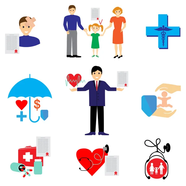 Conjunto de iconos médicos — Vector de stock