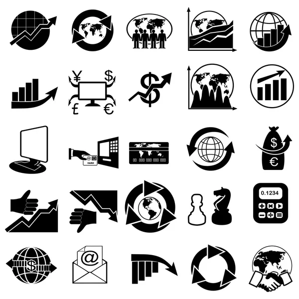 Set of business concept icons — Stock Vector