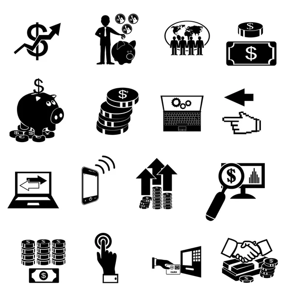 Finance and banking icons set — Stock Vector