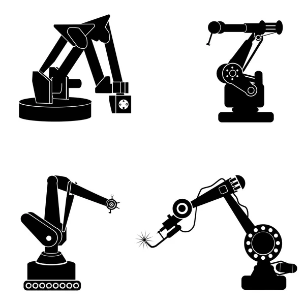 Robot pictogrammen ingesteld — Stockvector