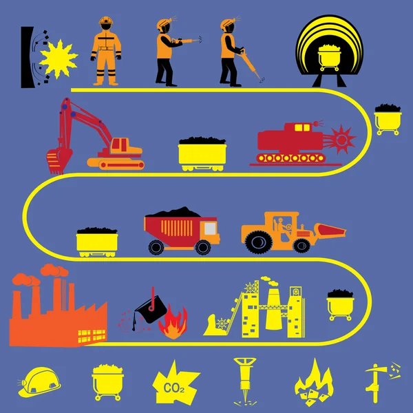 Conjunto de iconos industriales — Archivo Imágenes Vectoriales