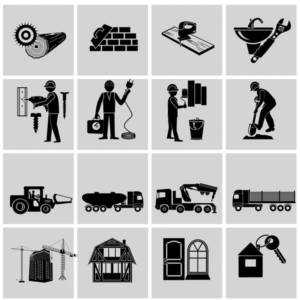 Construction objects set — Stock Vector