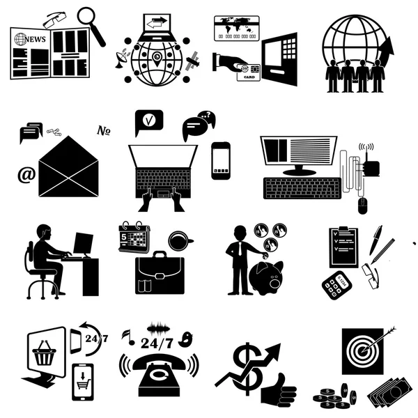 Finance and business icon set — Stock Vector