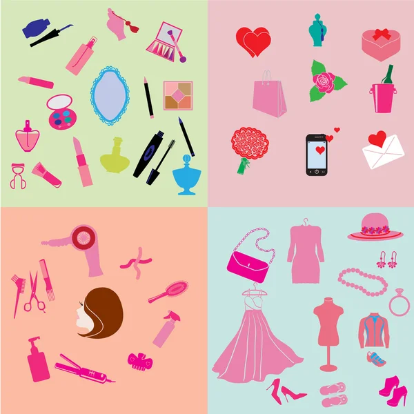 Beauty and Fashion collection — Stock Vector
