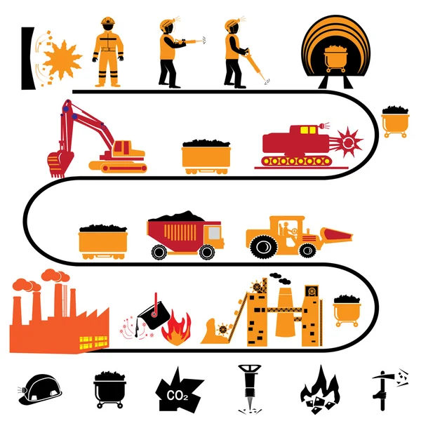 Conjunto de iconos industriales — Archivo Imágenes Vectoriales