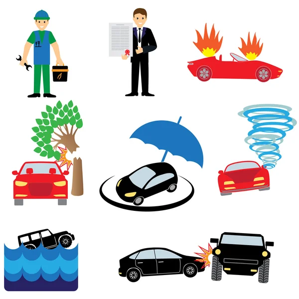 Insurance property icons set — Stock Illustration Insurance property icons set Stock Illustration