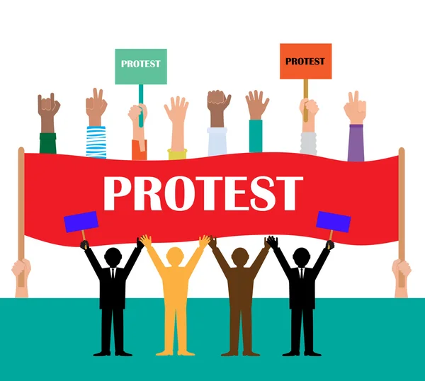 Politiek. Protest vlag Banner — Stockvector