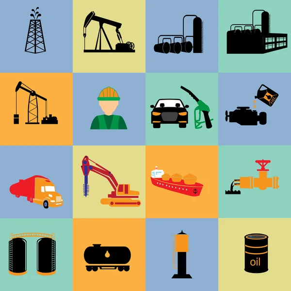 Industry icons set — Stock Vector