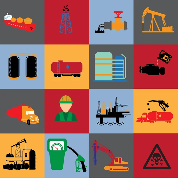 Industry icons set — Stock Vector